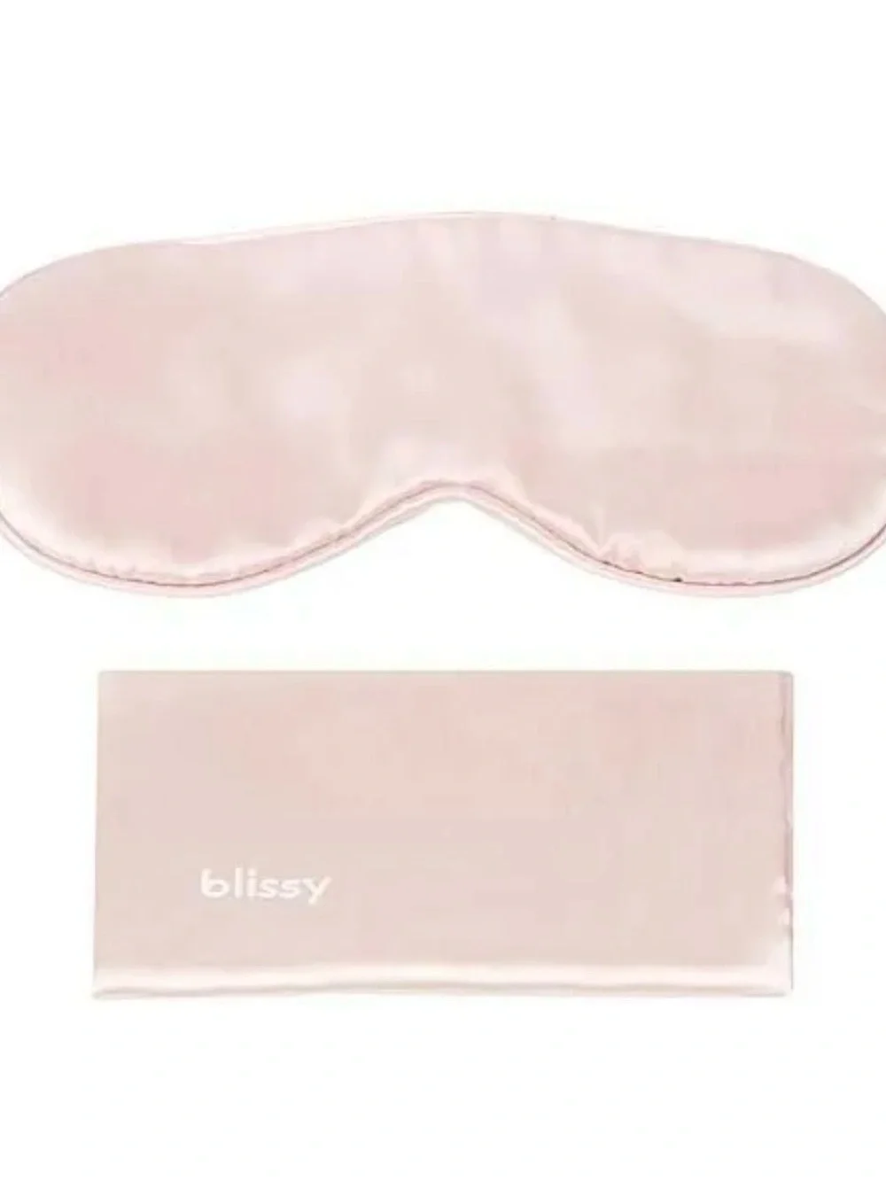 Blissy 100% Mulberry Silk Sleep Mask and Pouch in Light Pink